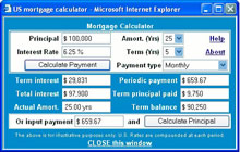US mortgage calculator